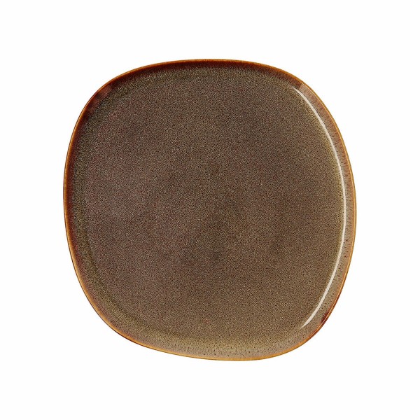 Flatplater Bidasoa Ikonic Κεραμικά Καφέ (26,5 x 25,7 x 1,5 cm) (Pack 4x)