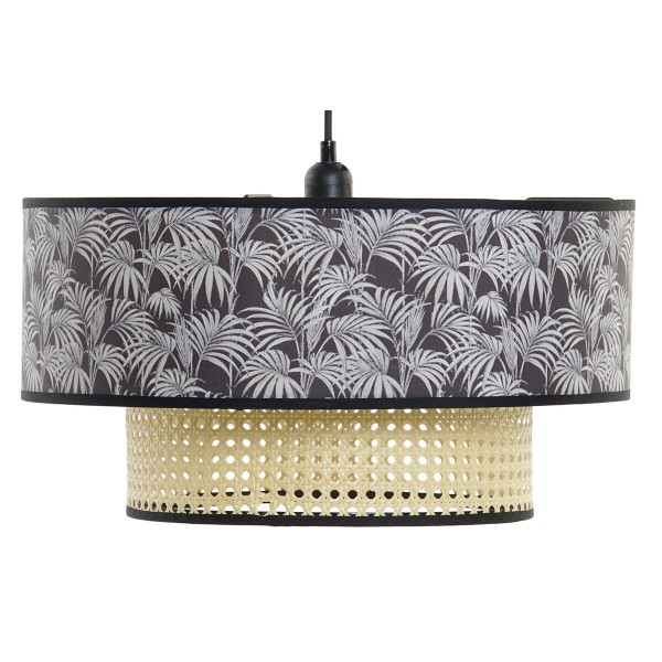 Φωτιστικό Οροφής DKD Home Decor 40W Φυσικό Μαύρο (46 x 46 x 25 cm)
