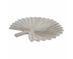 Δίσκος DKD Home Decor S3021369 Μπεζ Λευκό Ρητίνη (40 x 38.5 x 3.5 cm) (40 cm) (40 x 38 cm)