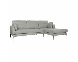 Γωνιακός Καναπές DKD Home Decor Γκρι πολυεστέρας Μέταλλο (240 x 160 x 85 cm)