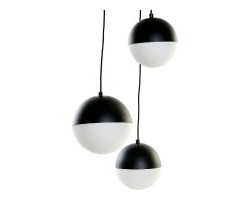 Φωτιστικό Οροφής DKD Home Decor Λευκό Μαύρο Μέταλλο Κρυστάλλινο 220 V (40 x 40 x 80 cm)