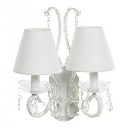 Φωτιστικό Οροφής DKD Home Decor Λευκό Διαφανές πολυεστέρας Ακρυλικό Μέταλλο 220 V 25W (32 x 21 x 42 cm)