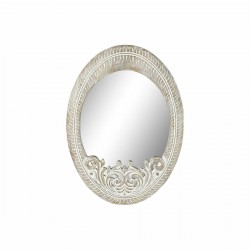 Τοίχο καθρέφτη DKD Home Decor MDF Λευκό Ξύλο από Μάνγκο (66 x 4 x 90 cm)