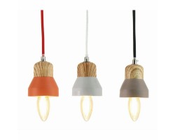 Φωτιστικό Οροφής DKD Home Decor S3021029 25W Κόκκινο Μέταλλο Τσιμέντο Ανοιχτό Γκρι 220 V (8 x 8 x 10 cm)