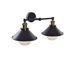 Φωτιστικό Τοίχου DKD Home Decor Μαύρο Χρυσό Μέταλλο 220 V 50 W (52 x 24 x 20 cm)