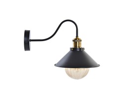 Φωτιστικό Τοίχου DKD Home Decor Μαύρο Χρυσό Μέταλλο 220 V 50 W (22 x 26 x 25 cm)