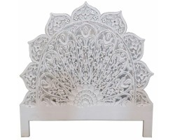 Κεφαλάρι κρεβατιού DKD Home Decor MDF Λευκό (150 x 3 x 150 cm)