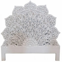 Κεφαλάρι κρεβατιού DKD Home Decor MDF Λευκό (150 x 3 x 150 cm)