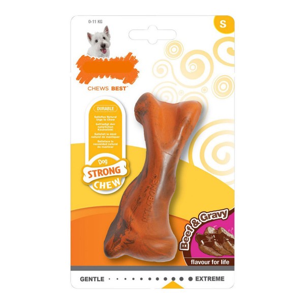 Μασητικό Οδοντοφυΐας Σκύλου Nylabone Strong Chew Σάλσα Κρέας Καουτσούκ Μέγεθος S