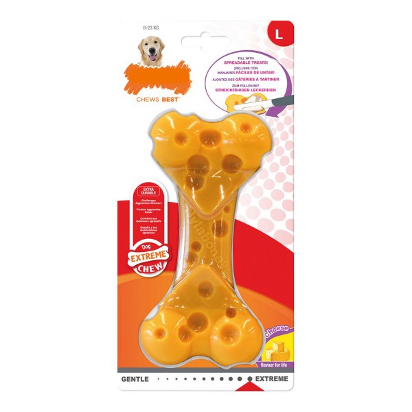 Μασητικό Οδοντοφυΐας Σκύλου Nylabone Dura Chew Τυρί Μέγεθος L Nylon