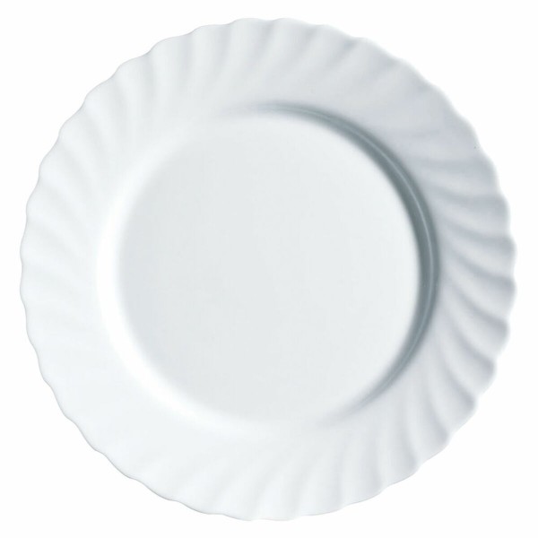 Flatplater Luminarc Trianon Λευκό Γυαλί (Ø 24,5 cm)