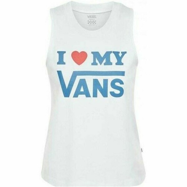 Αμάνικο Γυναικείο Mπλουζάκι Vans  LOVE Λευκό