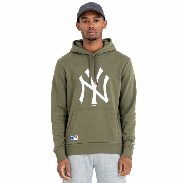 Ανδρικό Φούτερ με Κουκούλα New Era Logo Team NYY Πράσινο