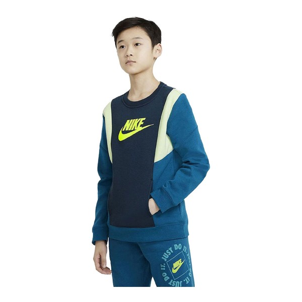 Παιδικό Φούτερ χωρίς Κουκούλα Nike Amplify Μπλε