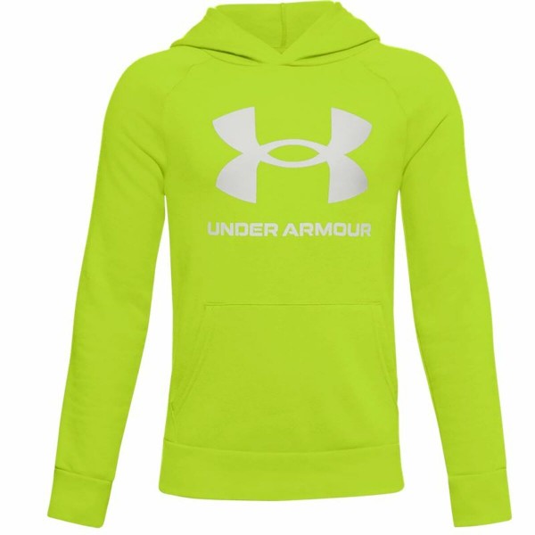 Παιδικό Φούτερ με Κουκούλα Under Armour Rival Big Logo 1 Πράσινο λιμόνι