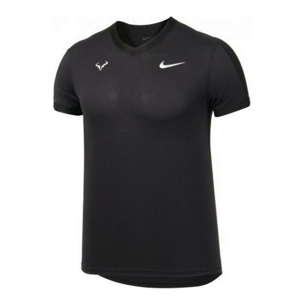 Ανδρική Μπλούζα με Κοντό Μανίκι Nike Court Dri-FIT ADV Rafa Μαύρο
