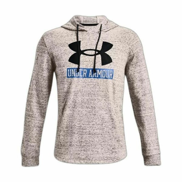 Ανδρικό Φούτερ με Κουκούλα Under Armour Rival Terry Logo Ανοιχτό Γκρι