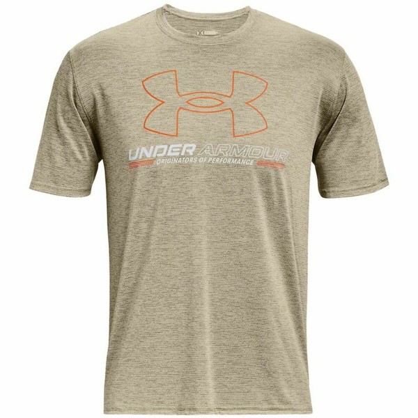 Μπλούζα με Κοντό Μανίκι Under Armour Vent Graphic. Ανοιχτό καφέ
