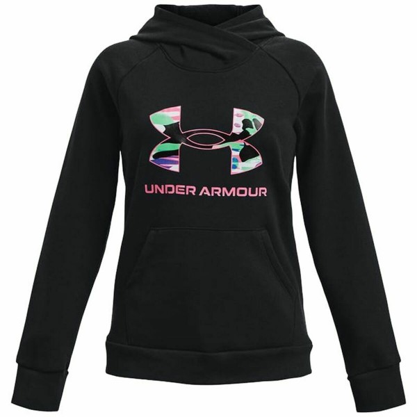 Φούτερ με Κουκούλα για Κοριτσάκι Under Armour Rival Big Logo Μαύρο