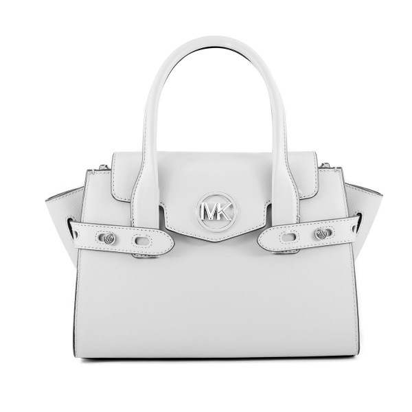 Γυναικεία Τσάντα Michael Kors 35S2SNMS8L-OPTIC-WHITE Λευκό 28 x 18 x 12 cm