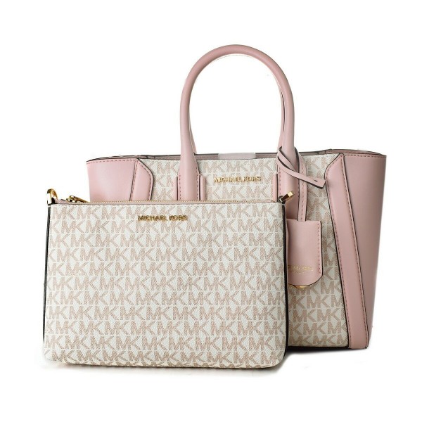 Γυναικεία Τσάντα Michael Kors 35F2G6KC5V-OPTWHT-RSGLD Ροζ 26 x 20 x 11 cm