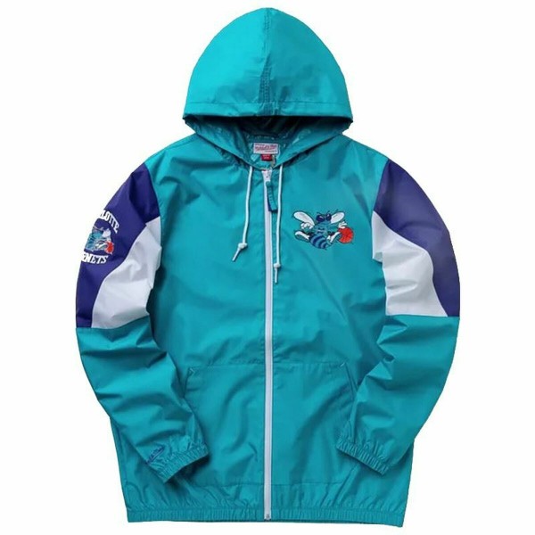 Ανδρικό Aθλητικό Mπουφάν Mitchell & Ness Charlotte Hornets Μπλε Τυρκουάζ