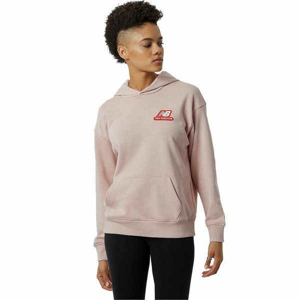 Γυναικείο Φούτερ με Κουκούλα New Balance Essentials Candy Ροζ