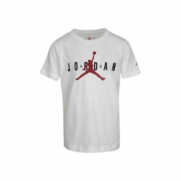 Παιδικό Μπλούζα με Κοντό Μανίκι Nike Jordan Brand 5 Λευκό
