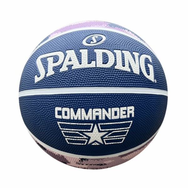 Mπάλα Μπάσκετ Commander Solid  Spalding Solid Purple Δέρμα 6 Ετών