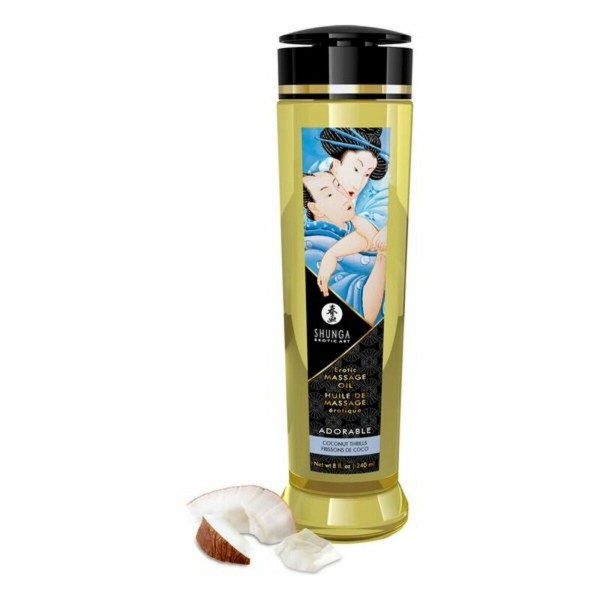 Ερωτικό Λάδι για Μασάζ Coconut Thrills Shunga Adorable (240 ml)