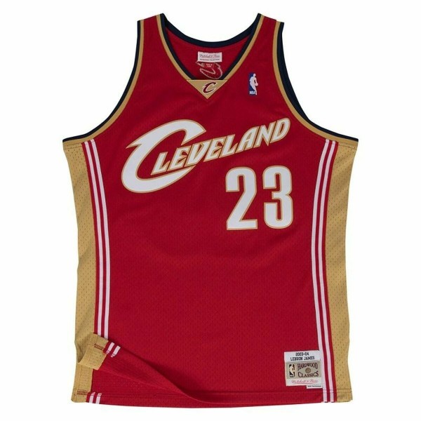 Μπλουζάκι μπάσκετ Mitchell & Ness Lebron James Cleveland Cavaliers Κόκκινο