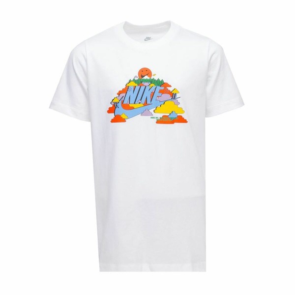 Παιδικό Μπλούζα με Κοντό Μανίκι Nike Happy Cloud Λευκό