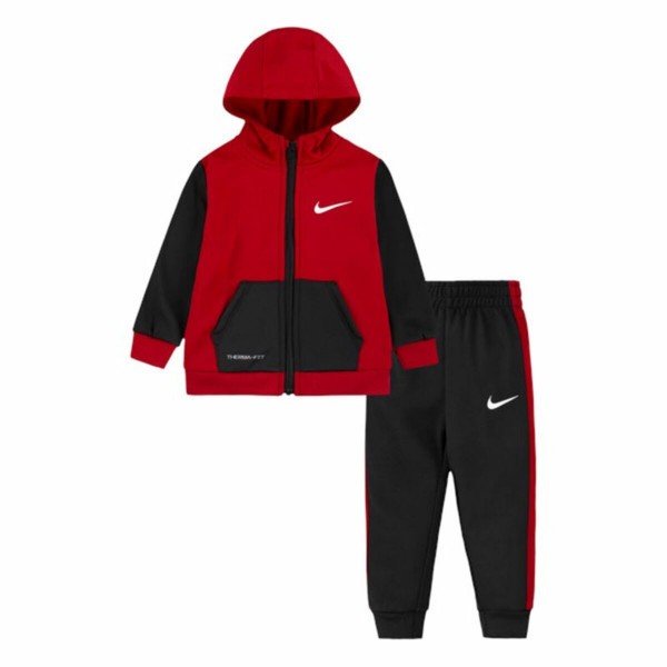 Παιδική Αθλητική Φόρμα Nike Therma Fit Μαύρο Κόκκινο