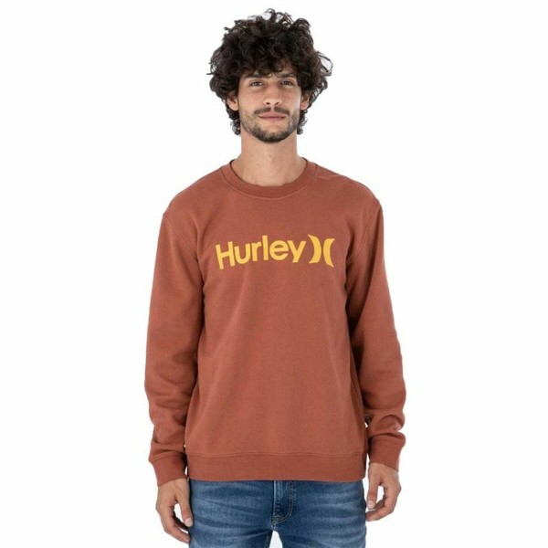 Ανδρικό  Φούτερ χωρίς Κουκούλα Hurley One&Only Solid Καφέ