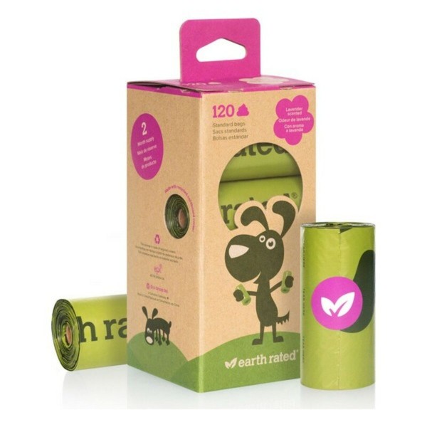 Τσάντες Earth Rated Rollos Bolsa Λεβάντα (8 x 15 uds)