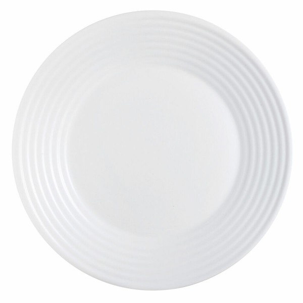 Flatplater Luminarc Harena Λευκό Γυαλί (Ø 25 cm)