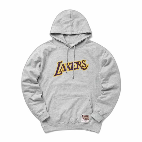 Unisex Φούτερ με Κουκούλα Mitchell & Ness Lakers Γκρι