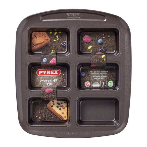 Φόρμα για τα Γλυκά Pyrex Asimetria γαλβανισμένο χάλυβα (6 διαμερίσματα)