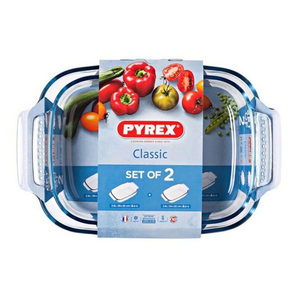 Σετ Πιάτων Φούρνου Pyrex Classic Βοροπυριτικό γυαλί (2 pcs)