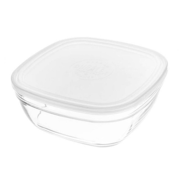 Κυτίο Γεύματος Freshbox Διαφανές Τετράγωνο Με καπάκι (23 cm) (23 cm)