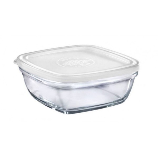 Κυτίο Γεύματος Freshbox Διαφανές Τετράγωνο Με καπάκι (20 x 20 x 8 cm) (20 cm)