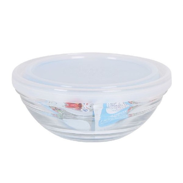 Ρηχό μπολ Freshbox Διαφανές Με καπάκι (17 cm)