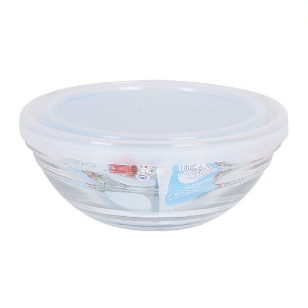 Ρηχό μπολ Freshbox Διαφανές Με καπάκι (23 cm)