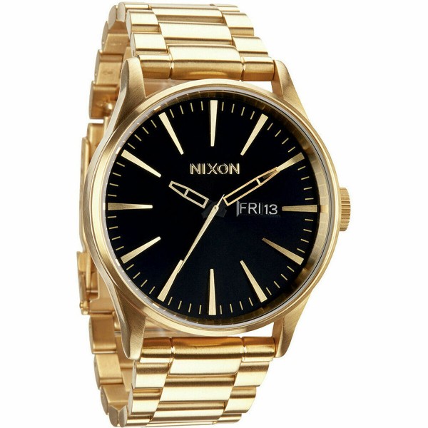 Ανδρικά Ρολόγια Nixon A356-510 Μαύρο Χρυσό