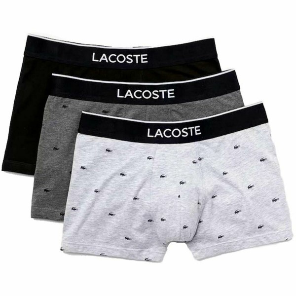 Πακέτο Μποξεράκια Lacoste Stretch Γκρι