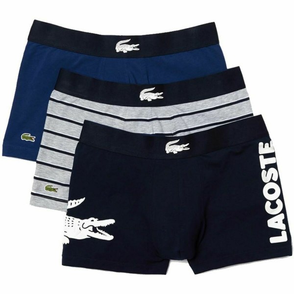 Πακέτο Μποξεράκια Lacoste Stretch Σκούρο μπλε