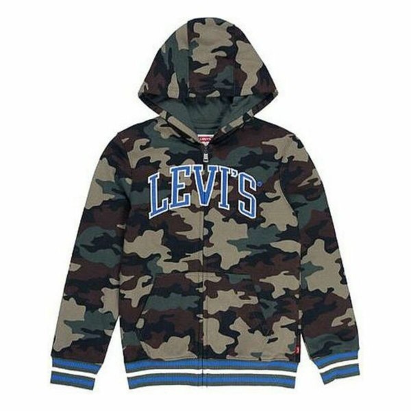 Παιδικό Φούτερ με Κουκούλα Levis ULL ZIP HOODY 9EB909 Πράσινο