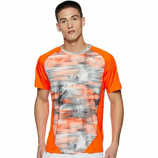 Ανδρική Μπλούζα με Κοντό Μανίκι Graphic Tee Shocking Puma  Graphic Tee Shocking Πορτοκαλί
