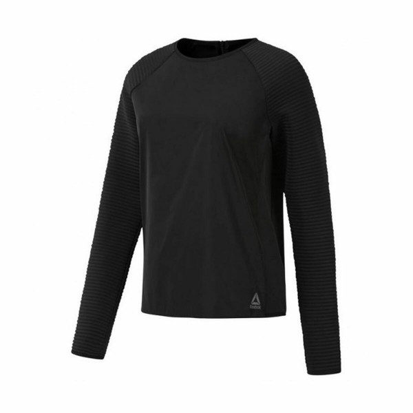 Γυναικεία Μπλούζα με Μακρύ Μανίκι Reebok Thermowarm Deltapeak Μαύρο