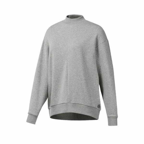 Γυναικείο χωρίς Κουκούλα Reebok Terry Crew Ανοιχτό Γκρι